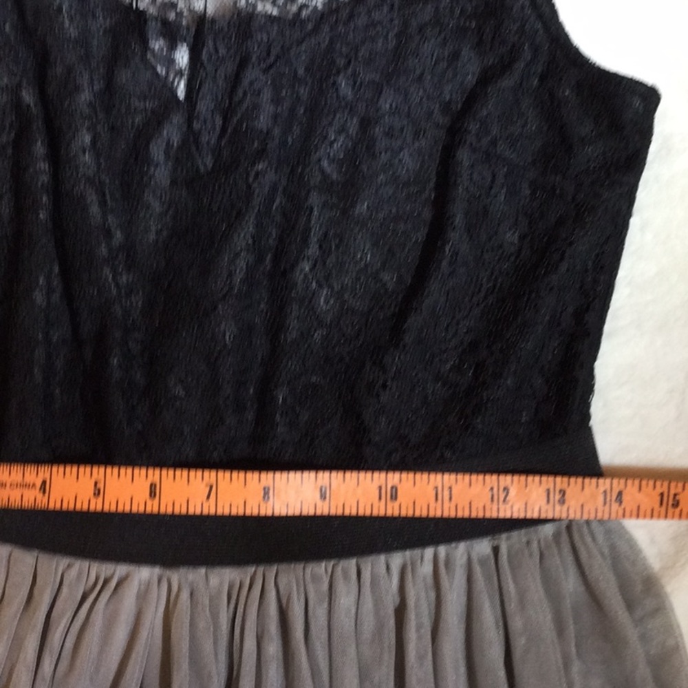 Studio City Black with sheer grey  midi dress - Picture 7 of 14